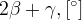 \,2\beta+\gamma, [^{\circ}]