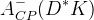 A_{CP}^{-}(D^{*}K)