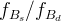 \,f_{B_{s}}/f_{B_{d}}