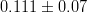0.111 \pm 0.07
