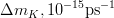 \Delta m_{K},10^{-15}{\rm ps^{-1}}