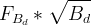 \,F_{B_{d}}*\sqrt{B_{d}}