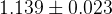 1.139 \pm 0.023