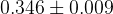 0.346 \pm 0.009