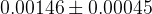 0.00146 \pm 0 .00045