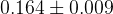 0.164 \pm 0.009