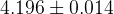 4.196 \pm 0.014